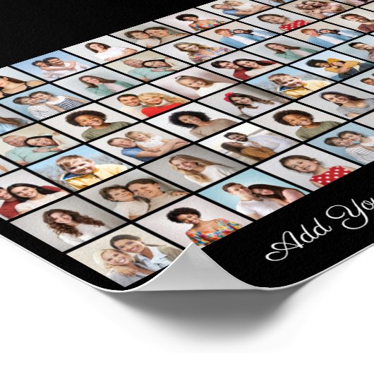 60 Fotocollage Voeg uw eigen groet toe Poster (Hoek)