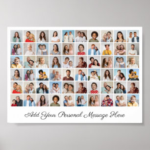 60 Fotocollage Voeg uw eigen groet toe Poster