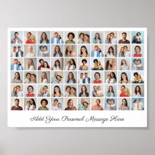 60 Fotocollage Voeg uw eigen groet toe Poster