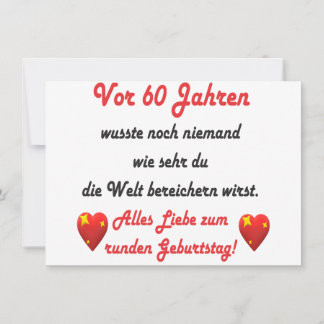 60. Geburtstag Spruch und Gratulation