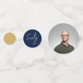 60 | Goud en zeemacht moderne 60e verjaardag Confetti (Achterkanten)