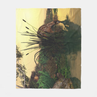 60-inch x50-inch vlootswand w'at water-rand afbeel fleece deken