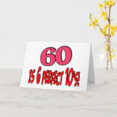60 is 6 perfecte 10's (ROZE) Kaart (Gele Bloem)