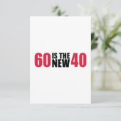 60 is de nieuwe veertig jaar kaart (Staand voorkant)