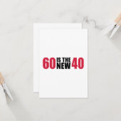60 is de nieuwe veertig jaar kaart (Voorkant / Achterkant in situ)