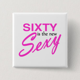 60 is de nieuwe vierkante button 5,1 cm