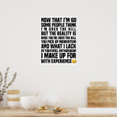 60 is een grappige oude leeftijd poster (Keuken)