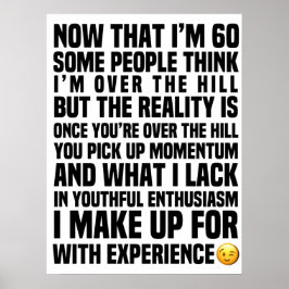 60 is een grappige oude leeftijd poster