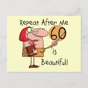 60 is mooie Tshirts en geschenken Briefkaart