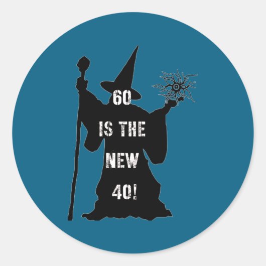 60 Is The New 40  Ronde Sticker (Voorkant)