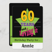 60 jaar en liefhebbend kaart (Voorkant / Achterkant)