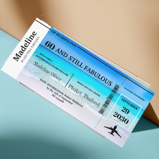 60 jaar en nog steeds Fabulous Boarding Pass Birth