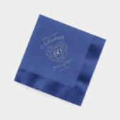 60 jaar gem hartsverjaardag vieren folie servetten (Links)