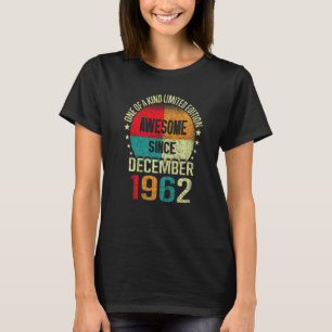 60 jaar Geweldige sinds december 1962 Vintage 60e T-shirt
