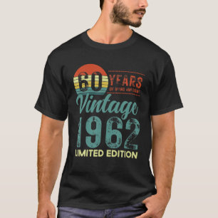 60 jaar Geweldige tot Vintage 1962 60e geboorte T-shirt
