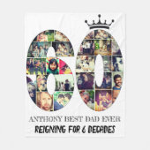 60 jaar herinneringen in een collage fleece deken (Voorkant)