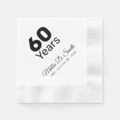 60 jaar Jubileum Birthday Party Napkins Servet (Voorkant)