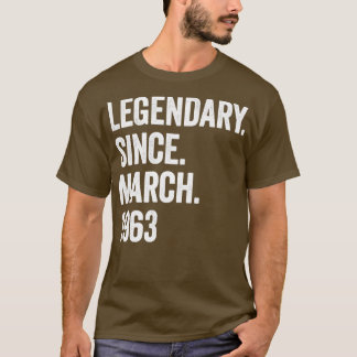 60 jaar Legendary sinds maart 1963 60e verjaardag1 T-shirt