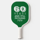 60 jaar nog steeds Aangepaste tekstpagina selecter Pickleball Paddle (Achterkant)