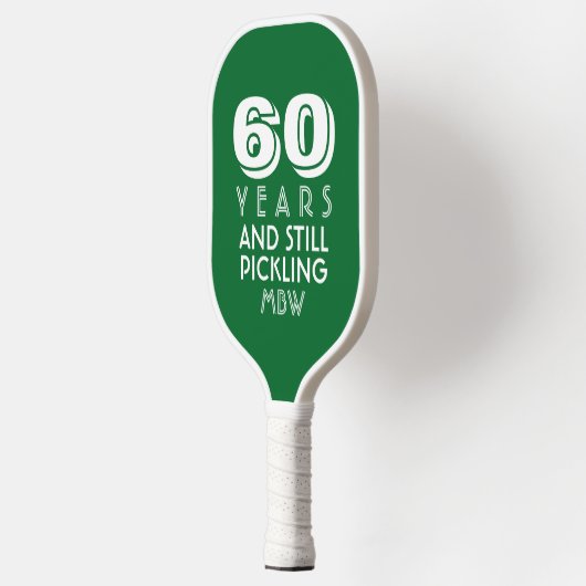 60 jaar nog steeds Aangepaste tekstpagina selecter Pickleball Paddle (Links)