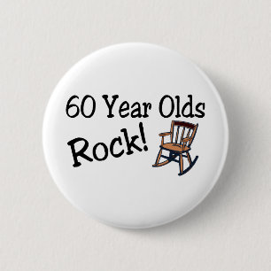 60 jaar Olds Rock (rotsstoel) Ronde Button 5,7 Cm