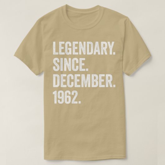 60 jaar oud december 1962 60e verjaardag3 t-shirt (Design voorkant)
