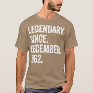 60 jaar oud december 1962 60e verjaardag3 t-shirt