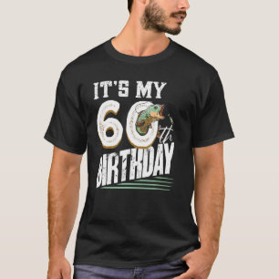 60 jaar oud Gevist vissers Angler 60th Birthda T-shirt