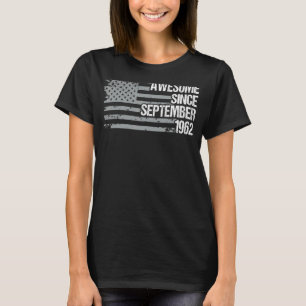 60 jaar oud Geweldige sinds september 1962 60th Bi T-shirt