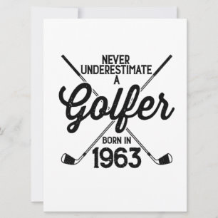 60 jaar oud Golfer Golfing 1963 Golfer's 60ste Kaart