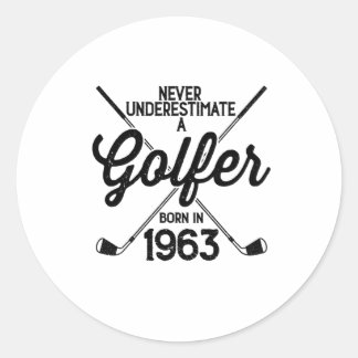 60 jaar oud Golfer Golfing 1963 Golfer's 60ste Ronde Sticker