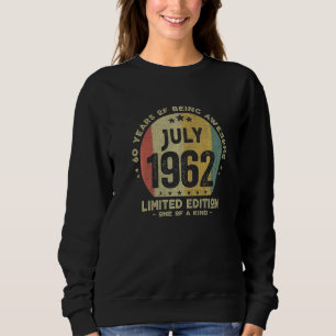 60 jaar oud juli 1962 60e verjaardag trui