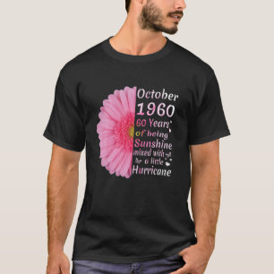 60 jaar oud meisje van 60ste verjaardag Gift Octob T-shirt