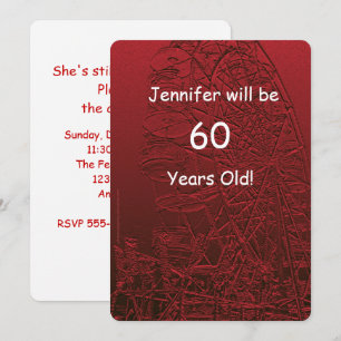 60 jaar oud vogelfeest tweeslachtig reuzenrad kaart