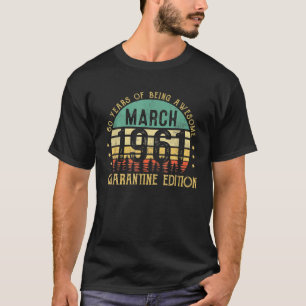 60 jaar oude 60e decoratie maart 1961 t-shirt