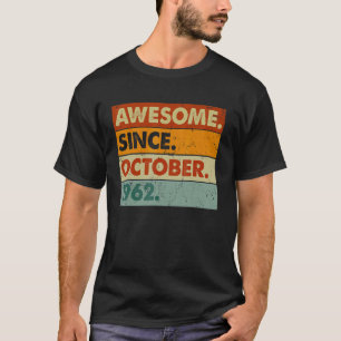 60 jaar oude 60e verjaardag Geweldige sinds oktobe T-shirt