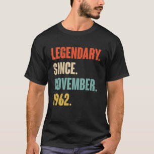 60 jaar oude 60e verjaardag Legenda sinds november T-shirt