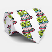 60 jaar oude Birthday Cake Stropdas (Opgerold)