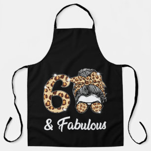 60 jaar oude Fabulous Messy Bun Leopard 60th Birth Schort
