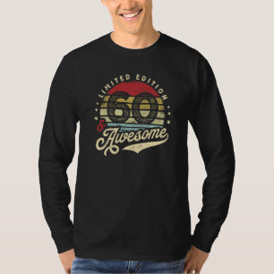 60 jaar oude Geweldige 60e verjaardag Retro T-shirt