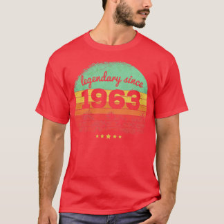 60 jaar oude legendaris sinds 1963 60e verjaardag1 t-shirt