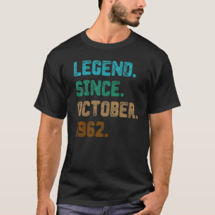 60 jaar oude legering sinds oktober 1962 60e geboo t-shirt