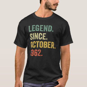 60 jaar oude lende sinds oktober 1962 60e dag t-shirt