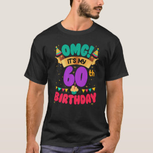 60 jaar oude Omg Het is mijn 60e verjaardag Retro T-shirt