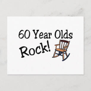 60 jaar oude rock (schommelstoel) briefkaart