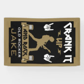 60 jaar oude rockers spandoek (Horizontaal)