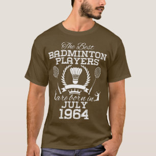 60 jaar oude verjaardag in juli 1964 Beste Badmint T-shirt