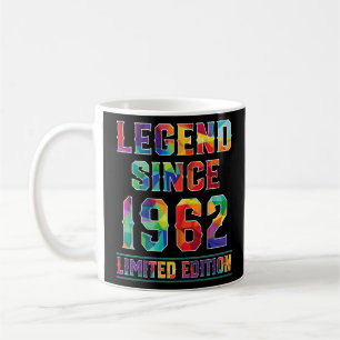 60 jaar oude verjaardag legende sinds 1962 koffiemok