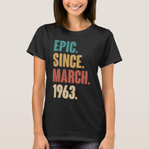 60 jaar oude Vintage 1963 60e verjaardag T-shirt