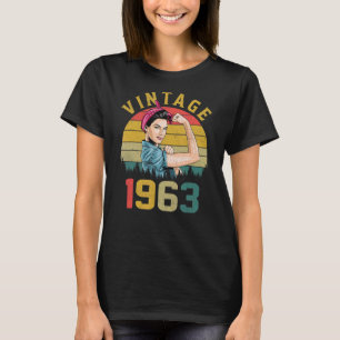 60 jaar oude Vintage 1963 60e verjaardag voor vrou T-shirt
